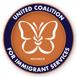 United Coalition Badge for Immigrant Services [Butterfly]